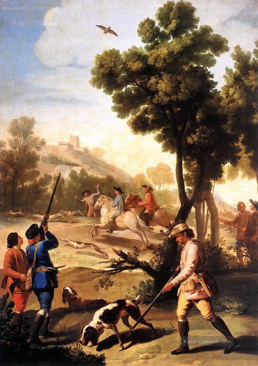 Die Quail schießen Francisco de Goya Ölgemälde